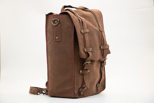 SUEDE BOX BACKPACK